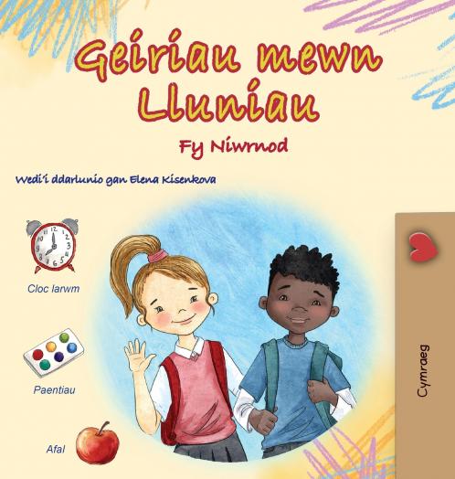 Words in Pictures - My Day (Welsh Children's Book)