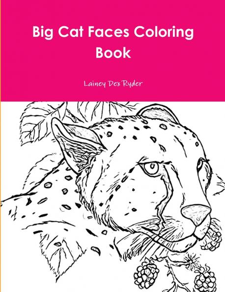 Big Cat Faces Coloring Book