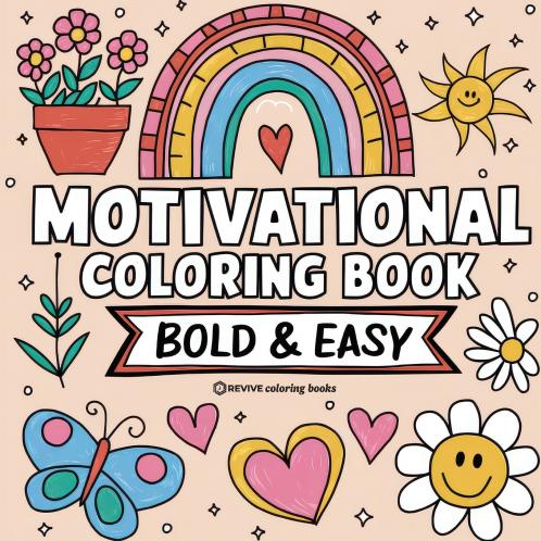 Bold & Easy Motivational Coloring Book