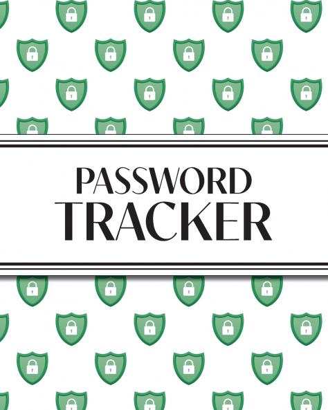 XL Large Print Password Tracker (Lock Shield Green)