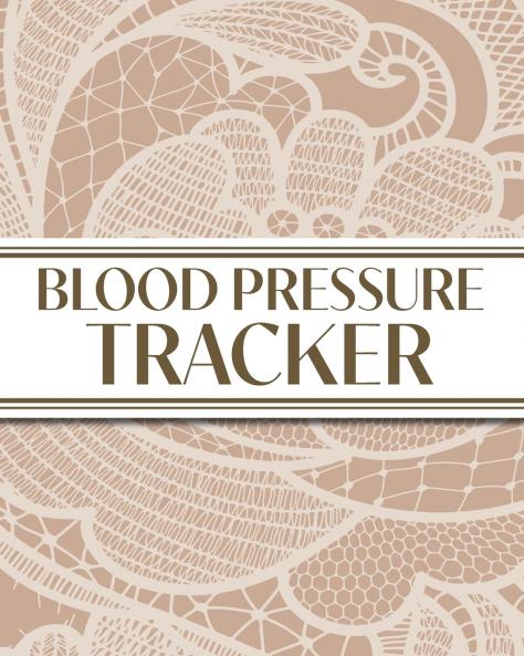 XL Large Print 1-Year Blood Pressure Tracker (Beige Lace)