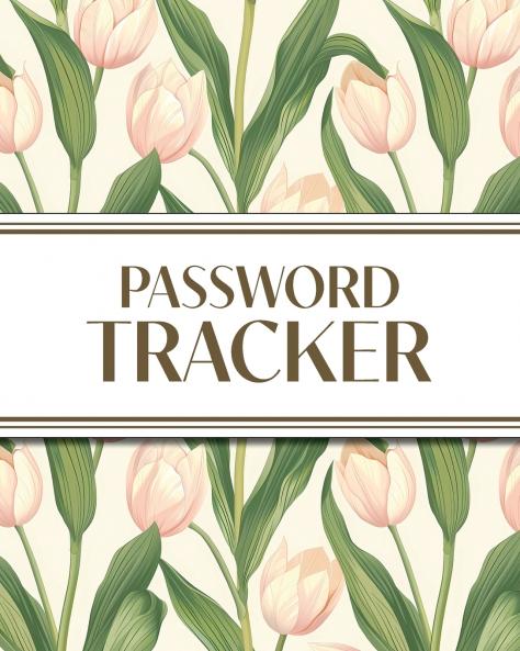 XL Large Print Password Tracker (Pink Tulips)