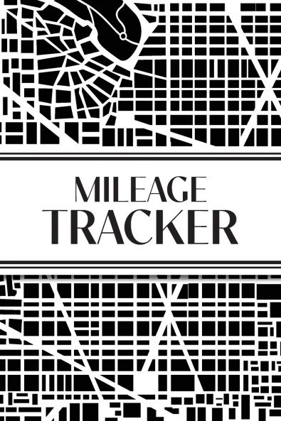 Mileage Tracker (Urban Map Black and White)