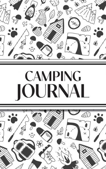 Camping Journal (Black and White Camping Doodles) (Hardcover)