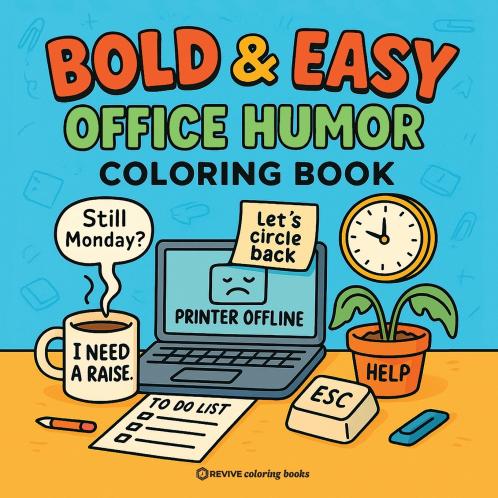 Bold & Easy Office Humor Coloring Book for Adults