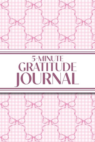 5-Minute Gratitude Journal (Pink Bows & Gingham)