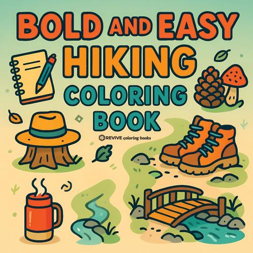 Bold & Easy Hiking Coloring Book