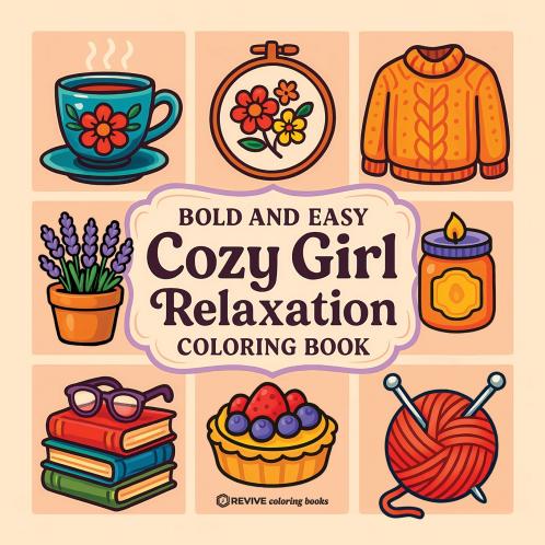Bold & Easy Cozy Girl Relaxation Coloring Book