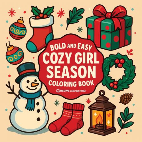 Bold & Easy Cozy Girl Season Coloring Book