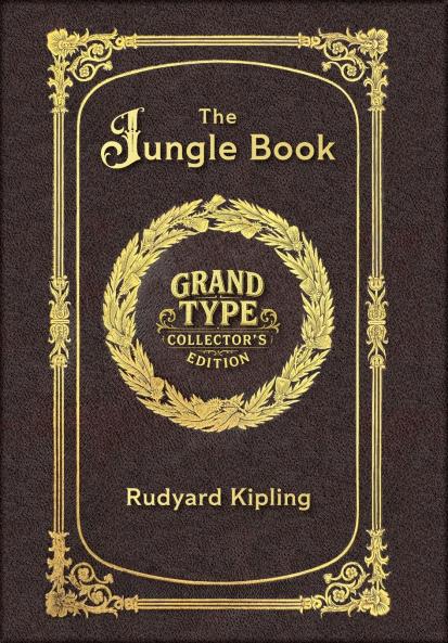 Large Print - The Jungle Book - Grand Type Collector's Edition - Matte Hardcover with Dust Jacket
