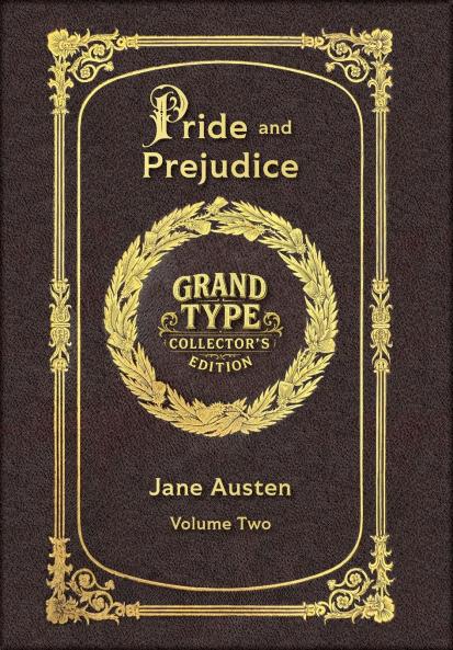 Large Print - Pride and Prejudice Volume 2 of 2 - Grand Type Collector's Edition - Matte Hardcover with Dust Jacket