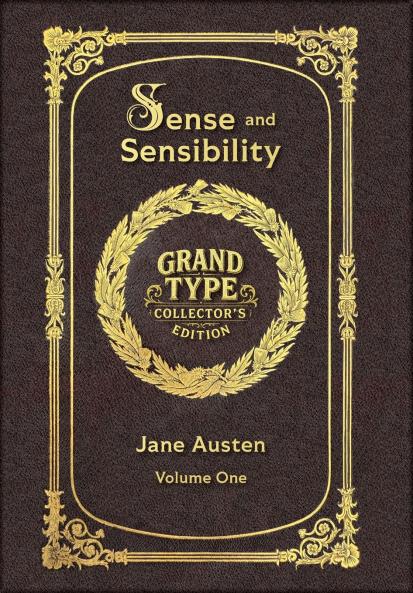 Large Print - Sense and Sensibility Volume 1 of 2 - Grand Type Collector's Edition - Matte Hardcover with Dust Jacket