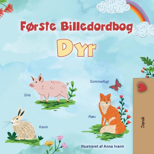 First Picture Dictionary - Animals (Danish Children's Book)