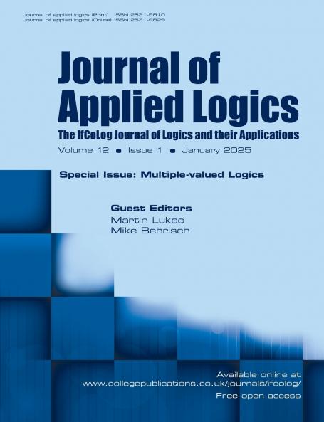 Journal of Applied Logics. IfCoLog Journal of Logics and their Applications. Volume 12 number 1 January 2025.  Special Issue