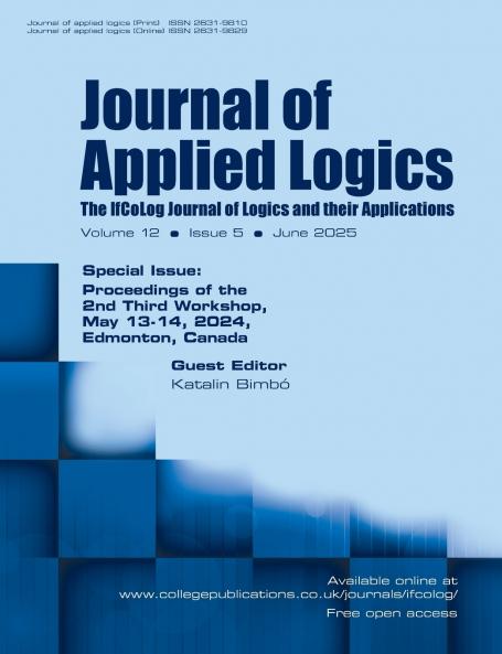 Journal of Applied Logics. The IfCoLog Journal of Logics and their Aplications. Volume 12 issue 5 June 2025.  Special Issue
