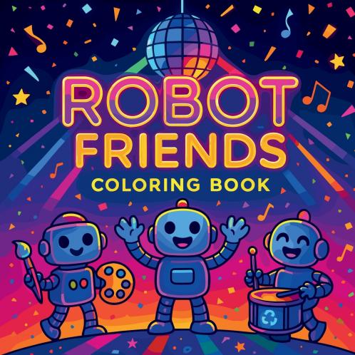 Robot Friends - Coloring Book