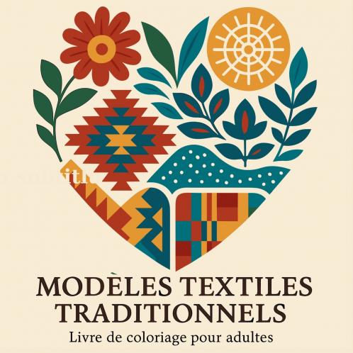 Modèles textiles traditionnels - Livre de Coloriage pour Adultes