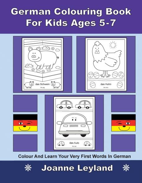 German Colouring Book For Kids Ages 5-7