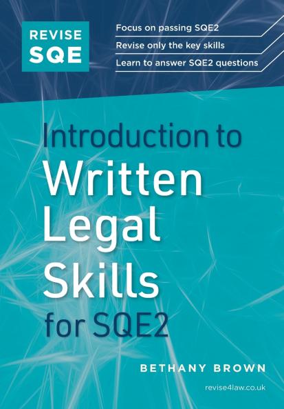 Revise SQE Introduction to Written Legal Skills for SQE2