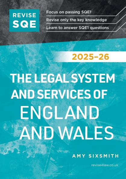 Revise SQE The Legal System and Services of England and Wales 2025-26