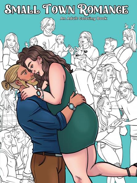 Sweet Small Town Coloring Book