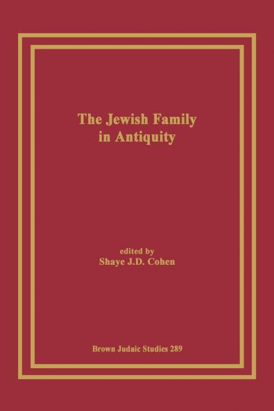 The Jewish Family in Antiquity