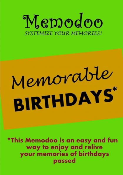 Memodoo Memorable Birthdays