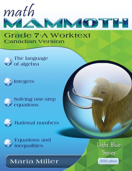 Math Mammoth Grade 7-A Worktext Canadian Version