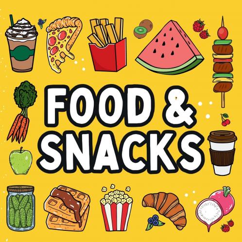 Food and Snacks Coloring Book