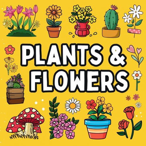 Bold and Easy Flowers & Plants Coloring Book