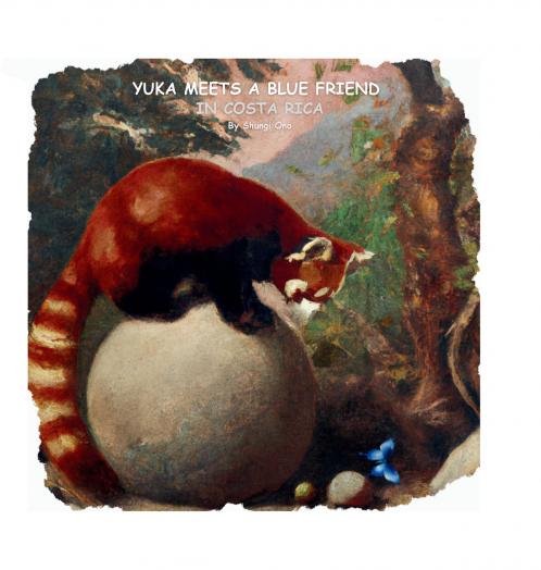 Yuka meets a blue friend in Costa Rica