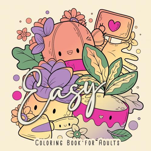 Easy Coloring Book for Adults