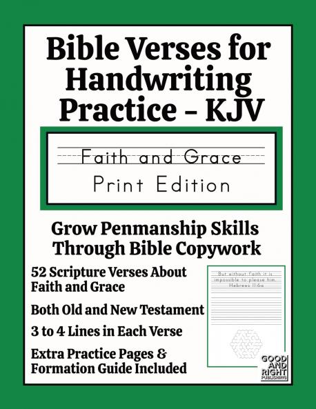 Bible Verses for Handwriting Practice - KJV