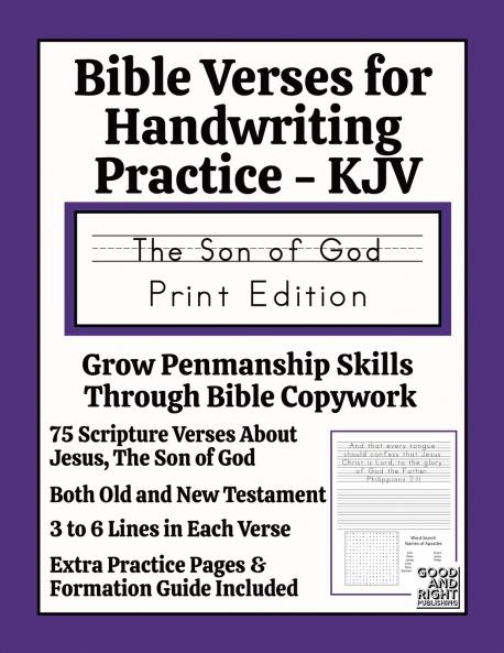 Bible Verses for Handwriting Practice - KJV