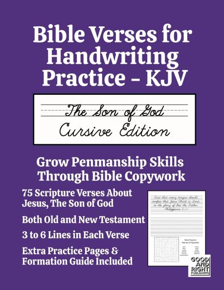 Bible Verses for Handwriting Practice - KJV