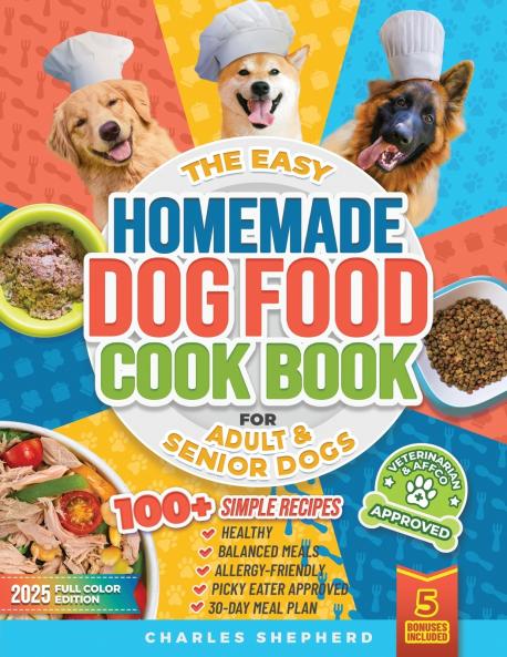 The Easy Homemade Dog Food Cookbook for Adult & Senior Dogs