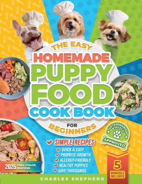 The Easy Homemade Puppy Food Cookbook for Beginners