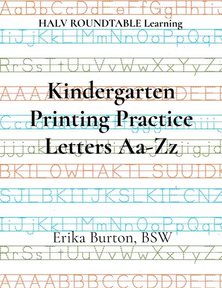 Kindergarten Printing Practice Letters Aa-Zz