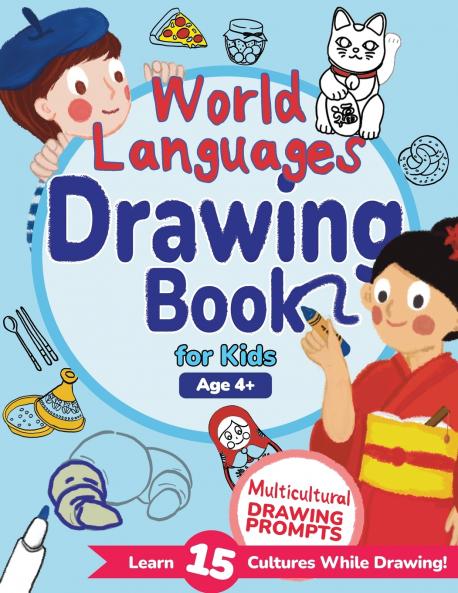 World Languages Drawing Book for Kids