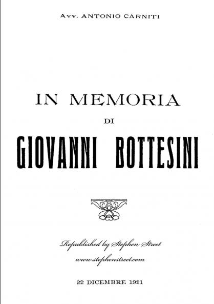 In Memoria di Giovanni Bottesini