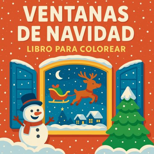 Ventanas de Navidad - Libro para colorear