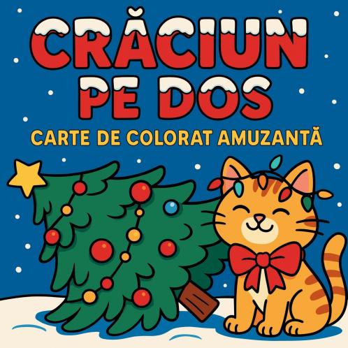 Crăciun pe dos - Carte de colorat amuzantă