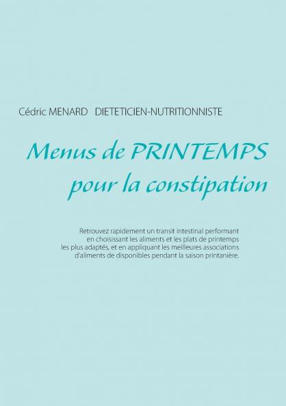 Menus de printemps pour la constipation