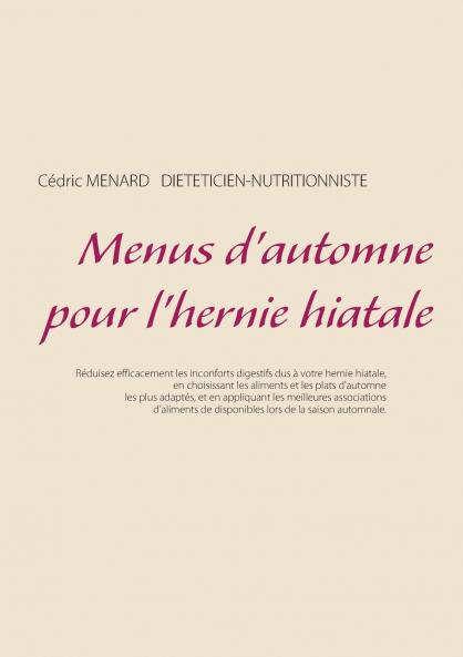 Menus d'automne pour l'hernie hiatale