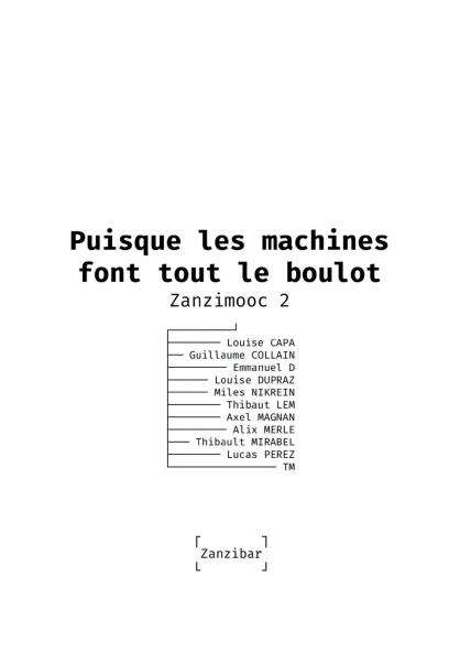 Puisque les machines font tout le boulot