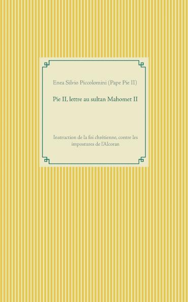 Pie II lettre au sultan Mahomet II