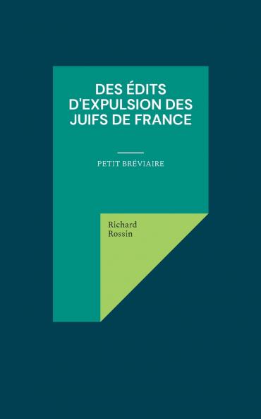 Des édits d'expulsion des Juifs de France