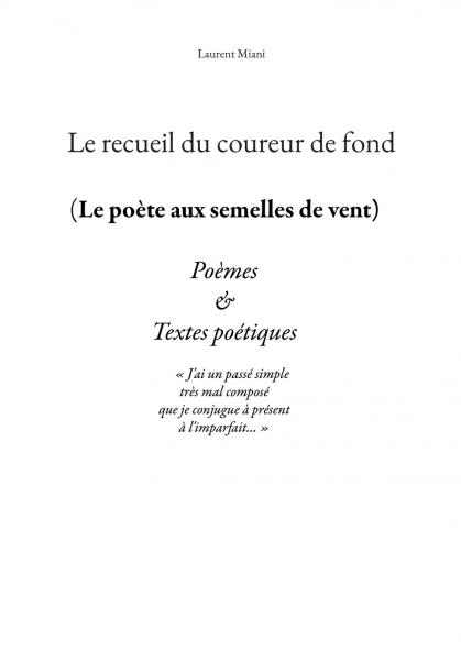 Le recueil du coureur de fond