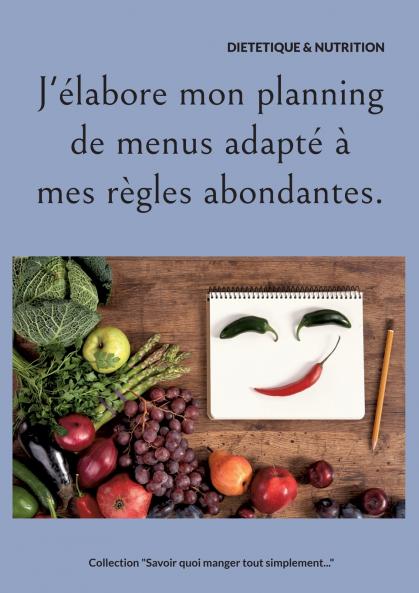 J'élabore mon planning de menus adapté à mes règles abondantes.