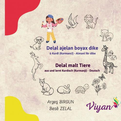 Delal ajelan boyax dike û Kurdî (Kurmancî) - Almanî fêr dibe